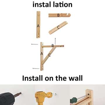 Durable Wall Mounted Wood Bracket for Stylish Home Decor