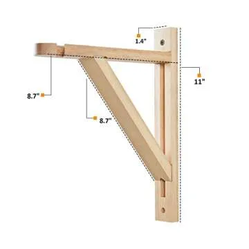 Durable Wall Mounted Wood Bracket for Stylish Home Decor