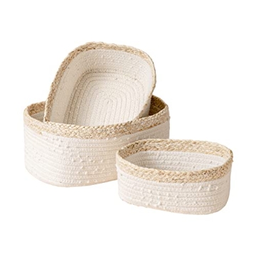 Rope Woven Storage Baskets Set for Organized Living