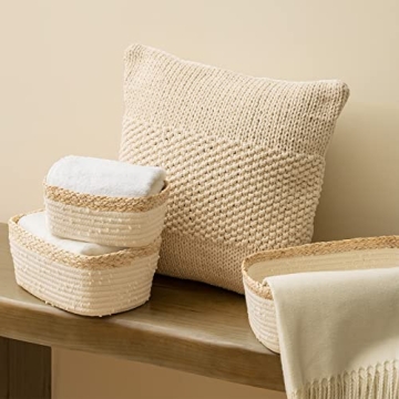 Rope Woven Storage Baskets Set for Organized Living