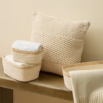 Rope Woven Storage Baskets Set for Organized Living
