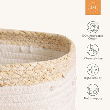 Rope Woven Storage Baskets Set for Organized Living