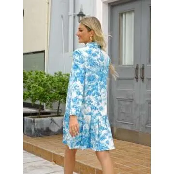 EZAPINE Floral Mini Dress | Elegant Work & Casual Wear