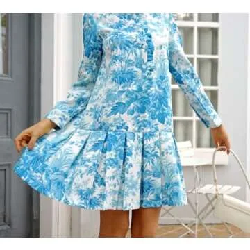 EZAPINE Floral Mini Dress | Elegant Work & Casual Wear