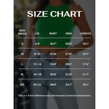 REORIA Women's Halter Neck Cropped Tank Top - Green