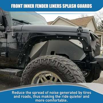 ECOTRIC Inner Fender Liners for Jeep Wrangler 2007-2018
