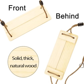 KINSPORY Wooden Swing Seat for Outdoor Fun and Relaxation