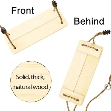 KINSPORY Wooden Swing Seat for Outdoor Fun and Relaxation