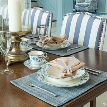 Wooden Easter Bunny Napkin Rings - 8 Count Set for Fun Dining