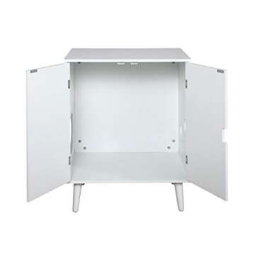 Penn-Plax Contemporary Cat Litter Cabinet - All White