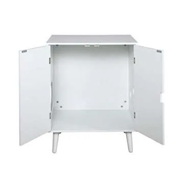 Penn-Plax Contemporary Cat Litter Cabinet - All White