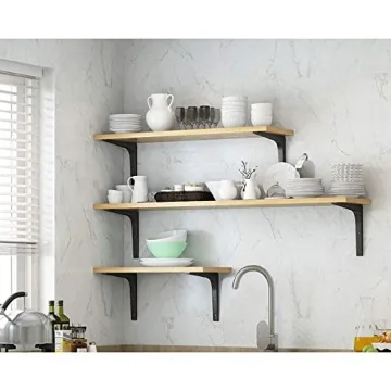 SAYAYO Heavy Duty Iron Shelf Bracket - 2PCS