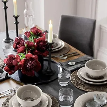 Elegant Black Iron Taper Candle Holder Set of 3 for Decor