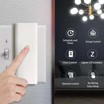 THIRDREALITY Smart Switch 4 Pack with Zigbee Hub - 4 Smart Switch and 1 Hub,Toggle/Rocker, No Wiring...