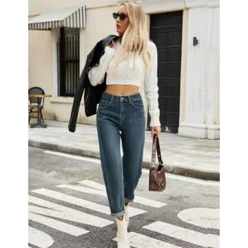 Stylish TOSATISFINE Women's Barrel Jeans for Comfort