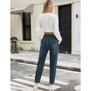 Stylish TOSATISFINE Women's Barrel Jeans for Comfort