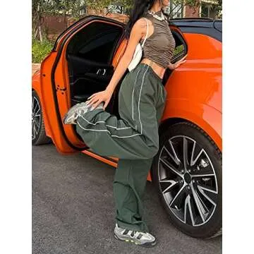 Trendy Parachute Cargo Pants for Women - Comfortable & Stylish