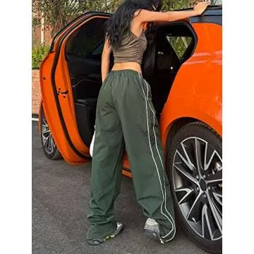 Trendy Parachute Cargo Pants for Women - Comfortable & Stylish