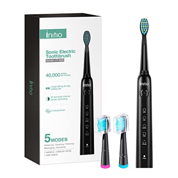 Initio Sonic Electric Toothbrush with Smart Timer and 5 Modes