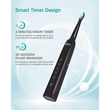 Initio Sonic Electric Toothbrush with Smart Timer and 5 Modes