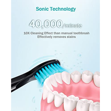 Initio Sonic Electric Toothbrush with Smart Timer and 5 Modes