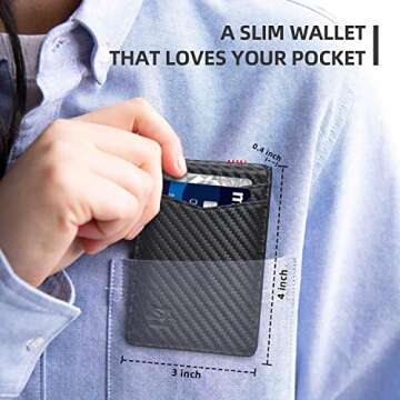 Zitahli Wallet for Men-6 Slots ID Window-Mens Wallets-Slim Wallet Classic Spring Money Clip RFID Blo...