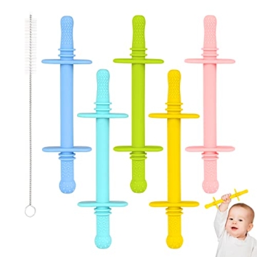 Fu Store Hollow Teether Tube Chew Straw Toy - Teething Solutions for Infants 3-12 Months