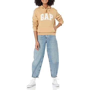 GAP Women's Logo Hoodie Hooded Pull-on Sweatshirt