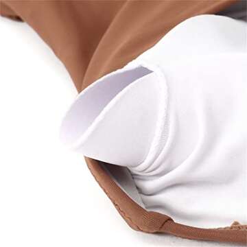 SUUKSESS Women Sexy Tummy Control One Piece Swimsuits Halter Push Up Monokini Bathing Suits (Brown, XL)