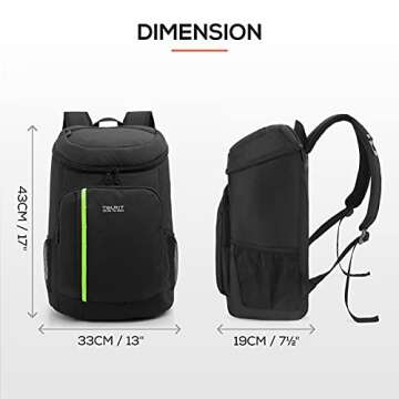 TOURIT Cooler Backpack 30 Cans Lightweight Insulated Backpack Cooler Leak-Proof for Men and Women