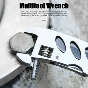 7-in-1 Adjustable Multitool Wrench for Every Task