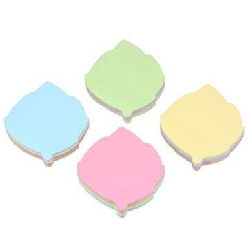 Colorful Leaf Shaped Sticky Notes - Fun and Functional