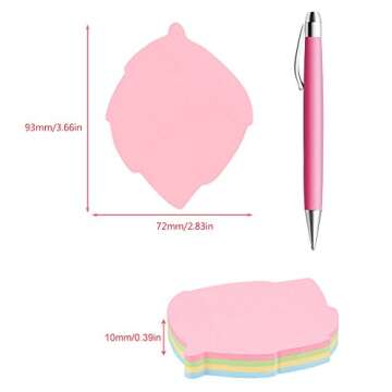 Colorful Leaf Shaped Sticky Notes - Fun and Functional