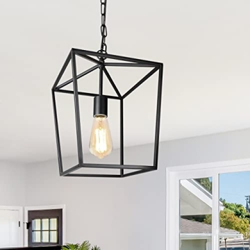 Unicozin Pendant Light Hanging Lantern Lighting Fixture for Kitchen and Dining Room, Industrial Retr...