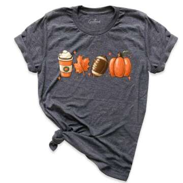 Fall Coffee Shirt, Cute Fall Sweatshirt, Coffee Lover tee Shirt, Halloween Pumpkin Latte Drink Cup T...