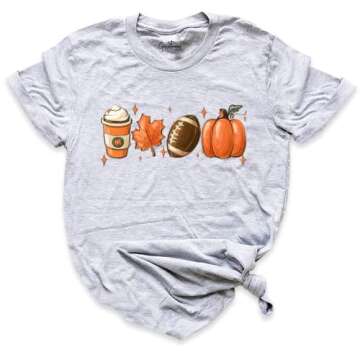 Fall Coffee Shirt, Cute Fall Sweatshirt, Coffee Lover tee Shirt, Halloween Pumpkin Latte Drink Cup T-Shirt, Pumpkin Spice Shirt, Thanksgiving Shirt