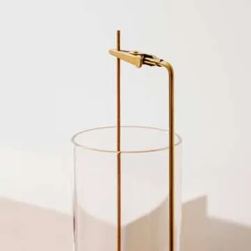 Incense Holder for Sticks, Anti-Ash Flying Incense Burner with 30 Incense Sticks, Detachable Glass Ash Catcher (Wood, Brown)