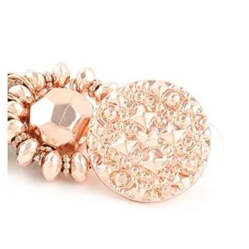 Stylish Boderier Bohemian Tassel Earrings in Rose Gold