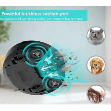 Lefant M210 Robotic Vacuums, 120 Mins Runtime, Powerful Suction, Small Body, Low Noise, Scheduled Cl...