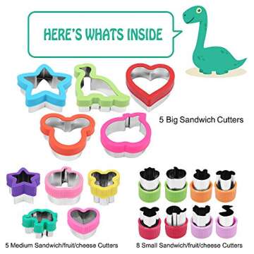 KAZOO 18 Piece Kids Food Shapes Cutter Set - Fun Food for Kids!