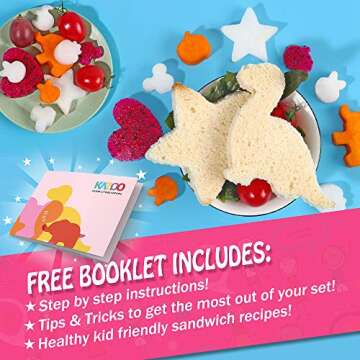 KAZOO 18-Piece Kids Food Shapes Cutter Set for Fun Meals!
