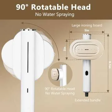 HULMAY Portable Steamer For Clothes Travel Mini Steamer and Iron Fast 10s Heat-Up, Horizontal and Vertical 1200W Effortless Wrinkle Removal, Garment Steamer and Iron for Travel Office Home(110-120V)