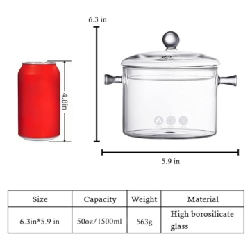 Clear Glass Simmer Pot for Safe Cooking and Stylish Kitchens