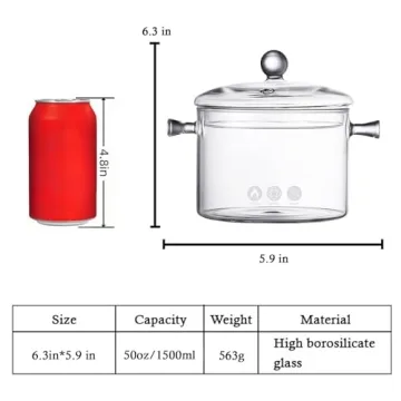 Clear Glass Simmer Pot for Safe Cooking and Stylish Kitchens