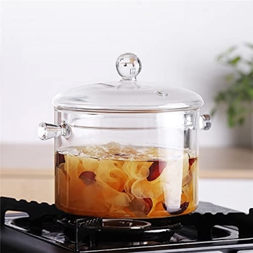 Clear Glass Simmer Pot for Safe Cooking and Stylish Kitchens