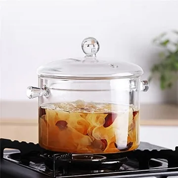 Clear Glass Simmer Pot for Safe Cooking and Stylish Kitchens