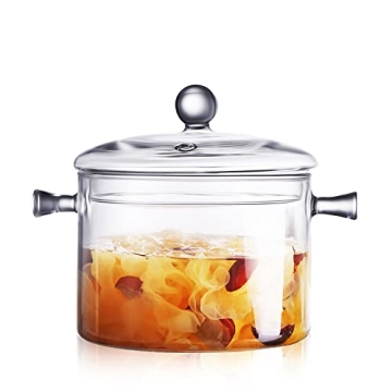 Clear Glass Simmer Pot for Safe Cooking and Stylish Kitchens