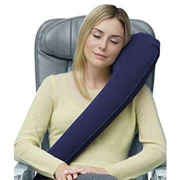 TRAVELREST Ultimate Travel Pillow & Body Pillow - Headrest, Auto, Bus, Train, Office Napping, Campin...