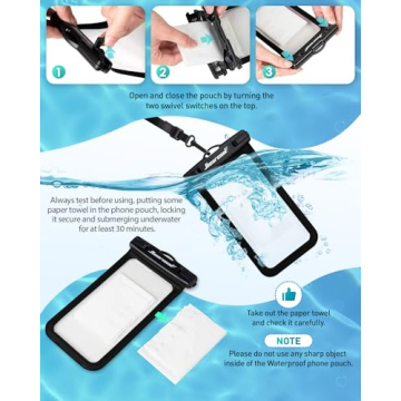 Hiearcool Waterproof Phone Pouch for Outdoor Activities