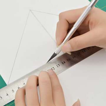 Mlife Precision Carving Craft Knife Stainless Steel Hobby Knives for DIY Art Work Cutting - 2 Handle...